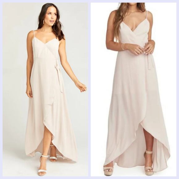 Show me your Mumu Mariah Wrap Dress High Low Maxi Bridesmaid Party Vacation - Picture 1 of 14